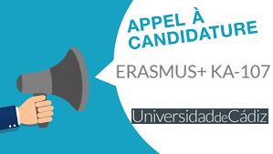 Appel à candidature pour participer dans le cadre du projet Erasmus +KA107 (Mobilité)